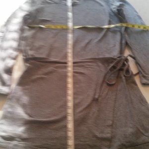 AVEC LES FILLES COTTON STRIPED WRAP DRESS.